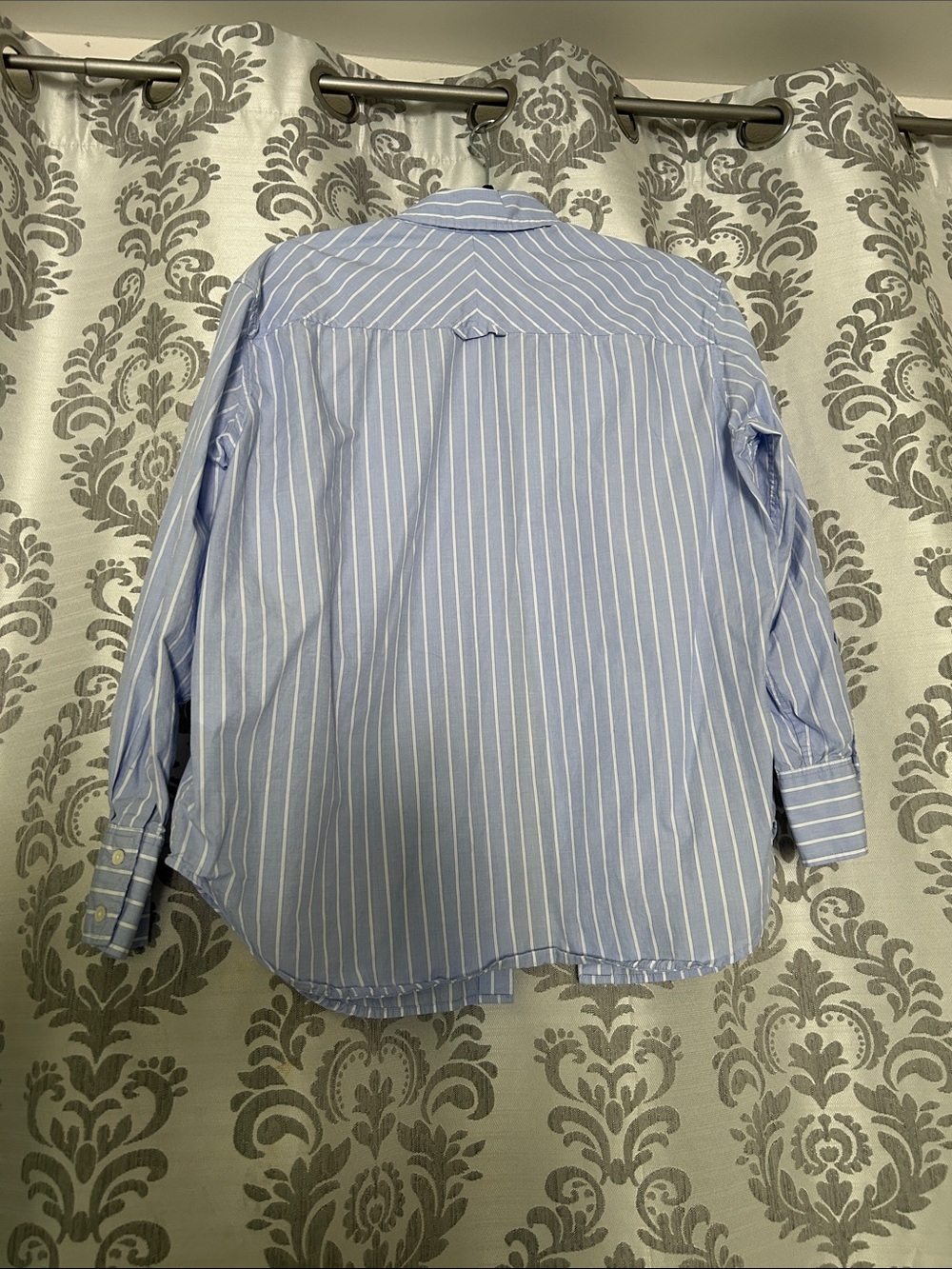 AYR Blue and White Striped Button-Down Shirt - Picture 3 of 3